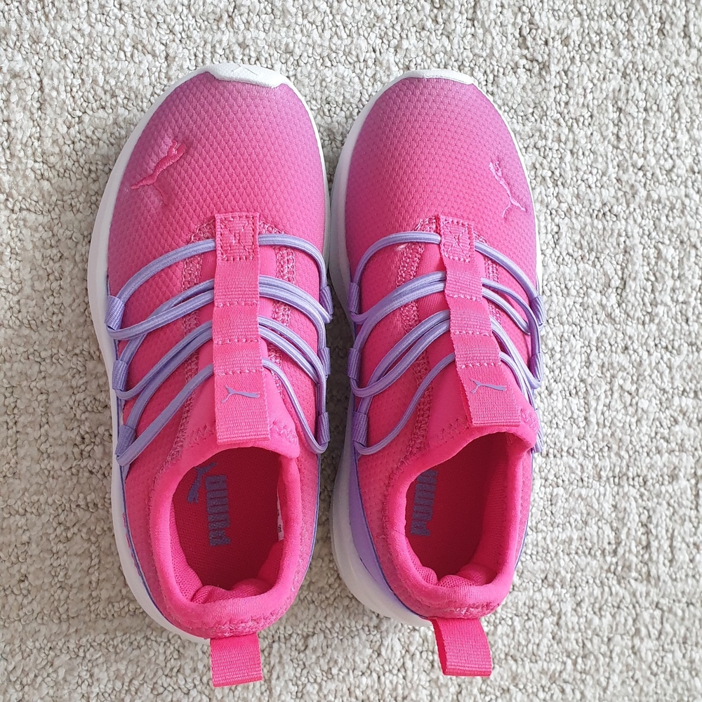 Puma Kids Pink Lavender Slip On  Sneakers Size 12.5C